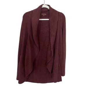 FINAL SALE Barefoot Dreams CozyChic Lite Circle Open Cardigan Redwood Color M